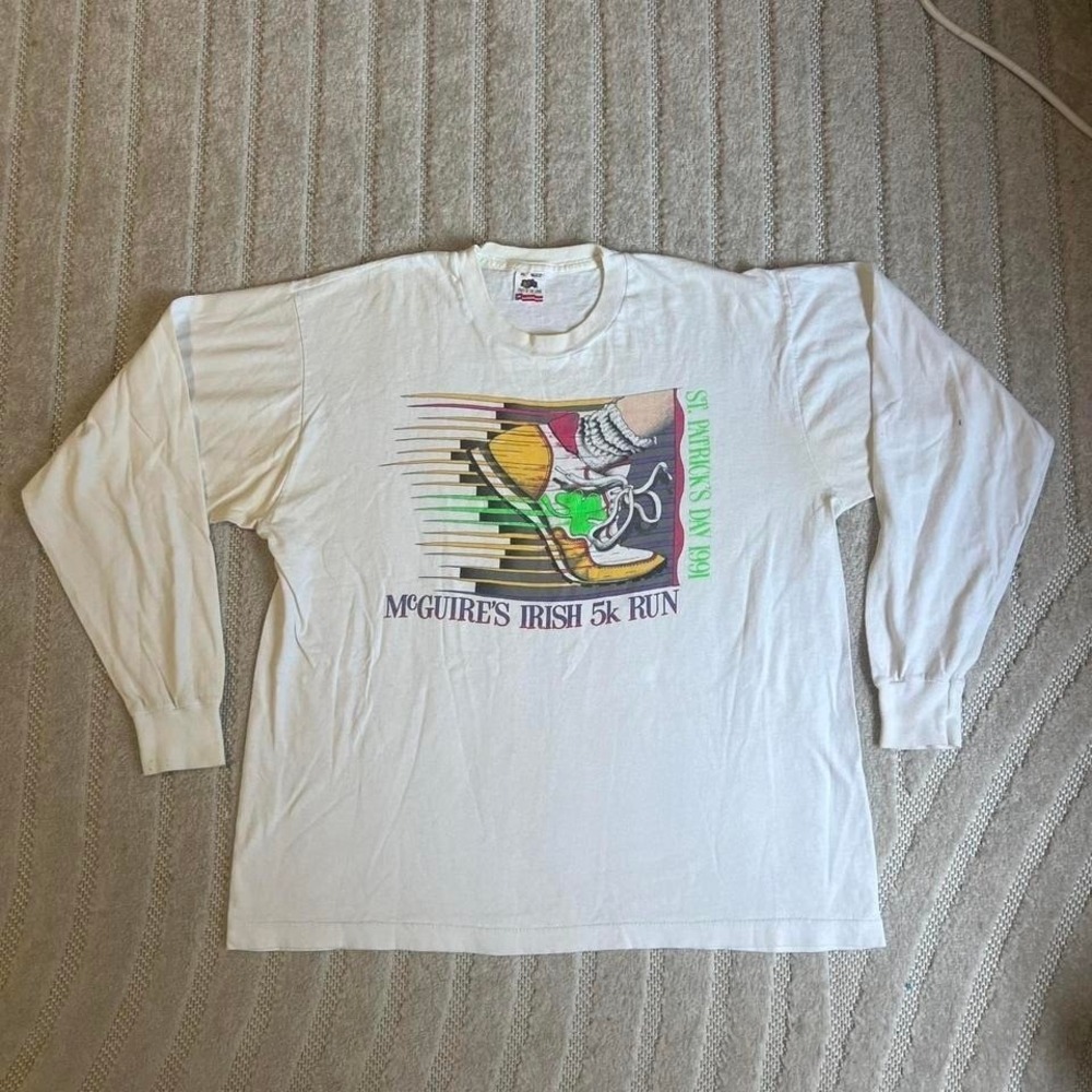 VTG 1991 St. Patrick's Day Irish Run shirt size XL Retro Sports Workout Summer